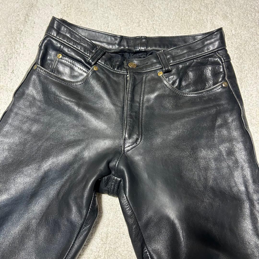 Schott ショット　W30 レザーパンツ　USA製　ライダースパンツ　本革