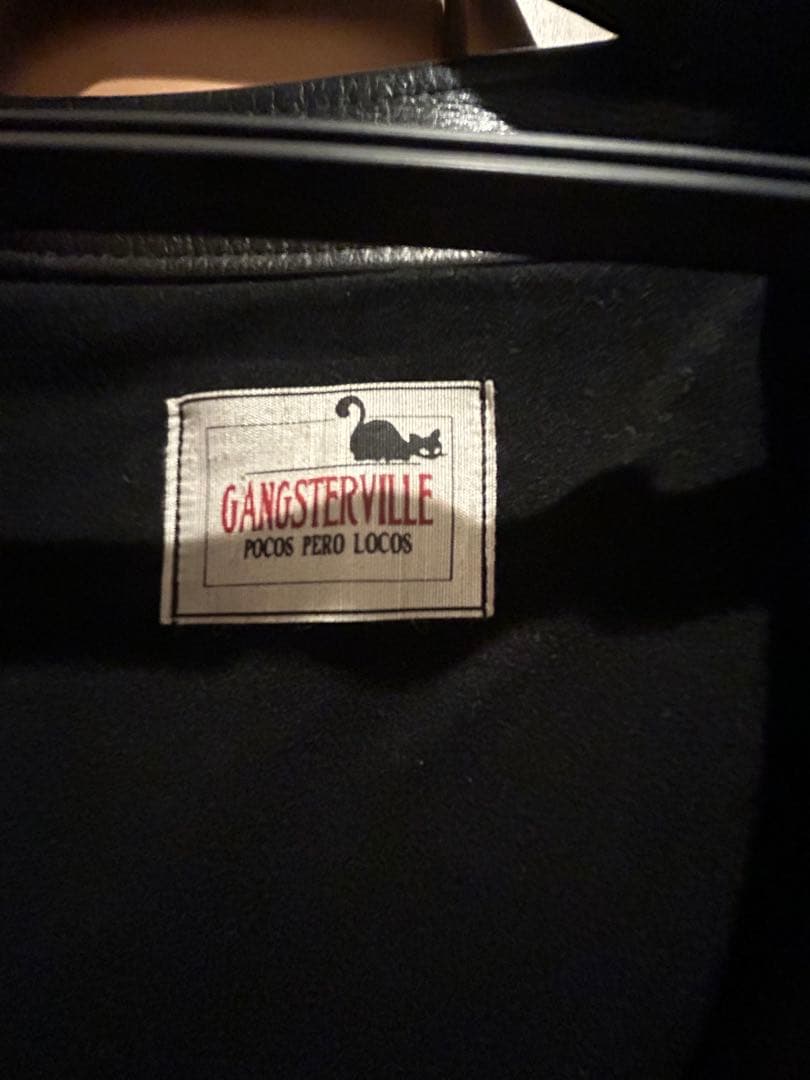 GANGSTERVILLE ギャングスタービル 牛革 レザーベスト　黒