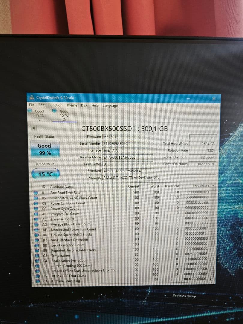 内蔵型SSD crucial BX500 2.5 SSD 500GB