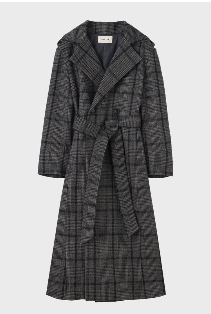 THETOE Fleet Wool Coat グレー（チェック）
