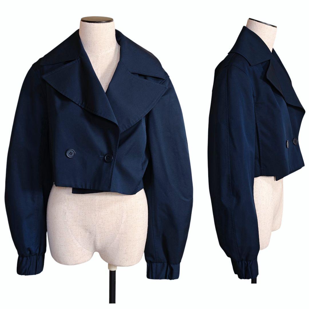 2025SS 美品 FORME ショートトレンチコート 東原亜希 F ネイビー