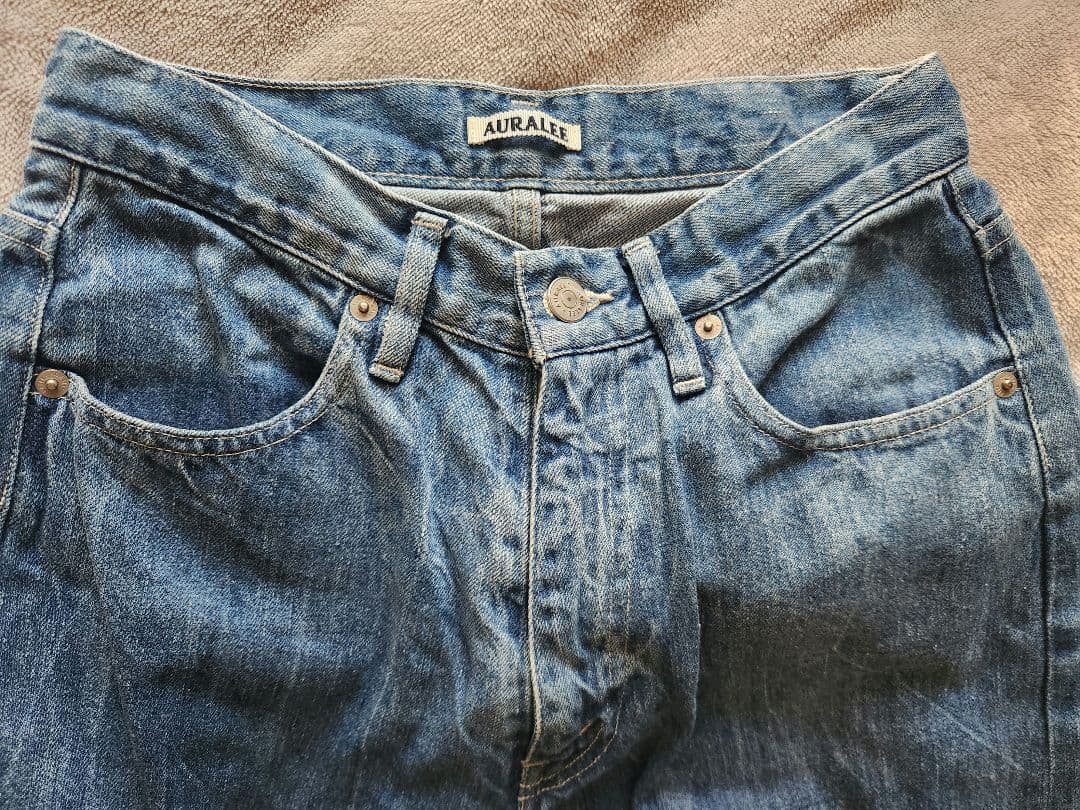 AURALEE selvedge faded light denim サイズ0
