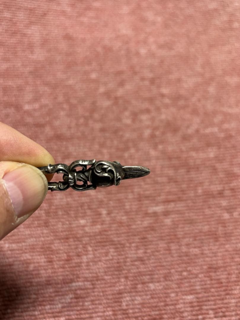 ◎あんしん鑑定 CHROME HEARTS ダガーハート ペンダント トップ