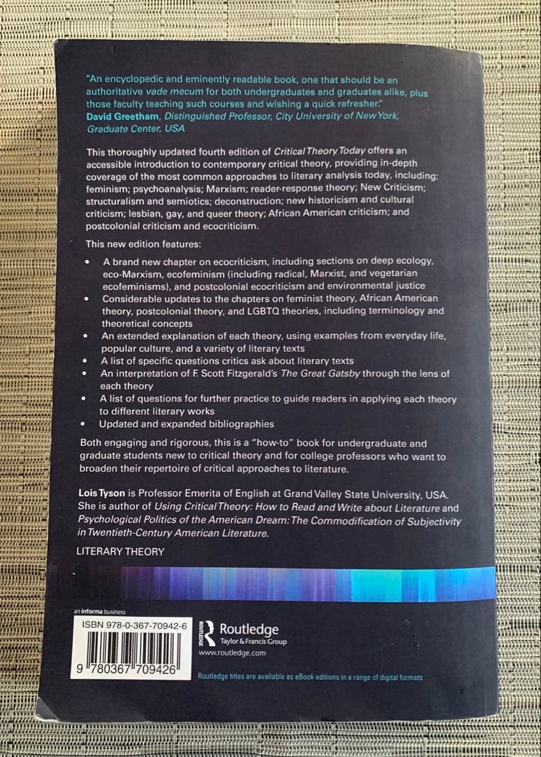 Critical Theory Today Lois Tyson 英文学分析