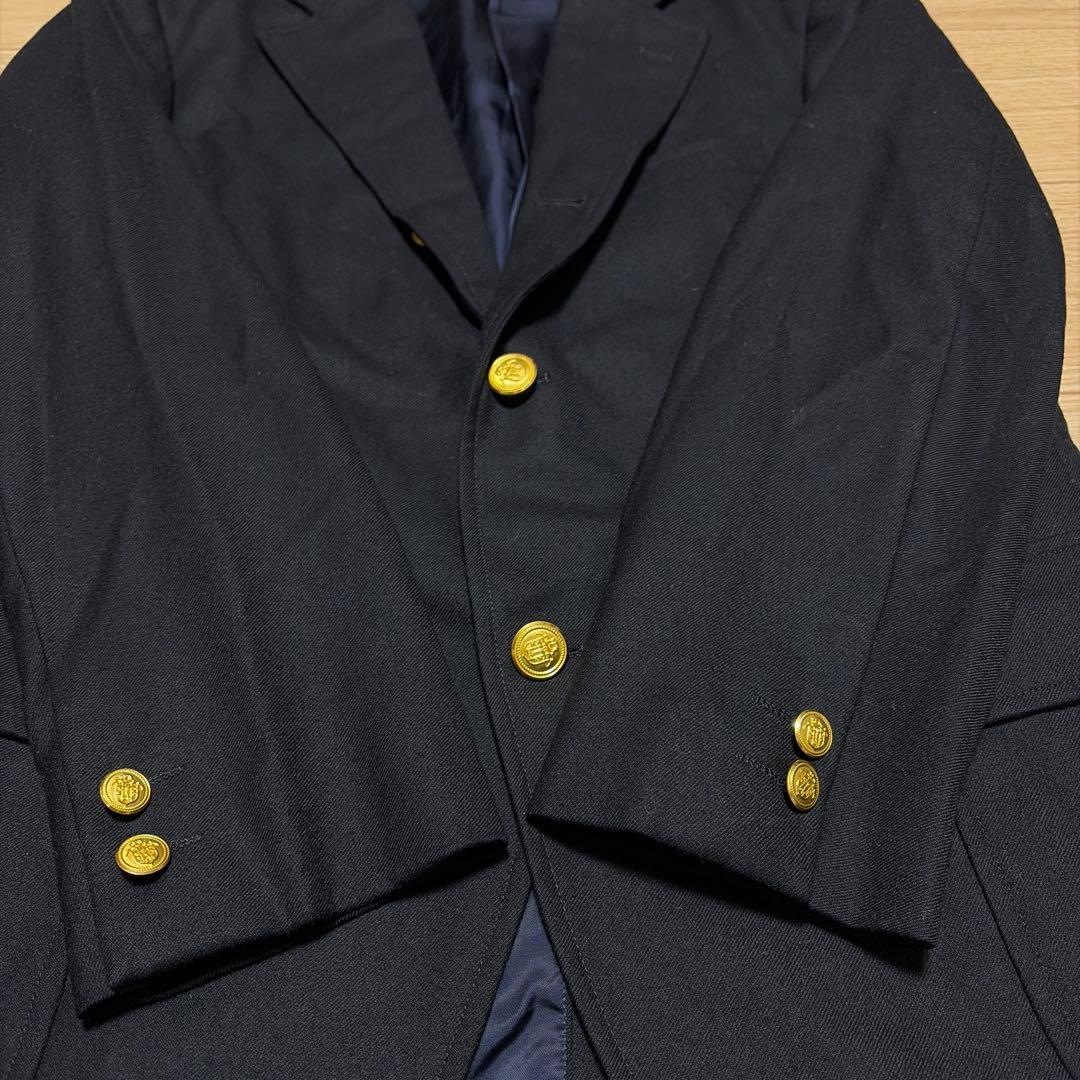 【美品】J.PRESS 紺ブレザー ペピンメリノウール 3B 金ボタン 羊毛