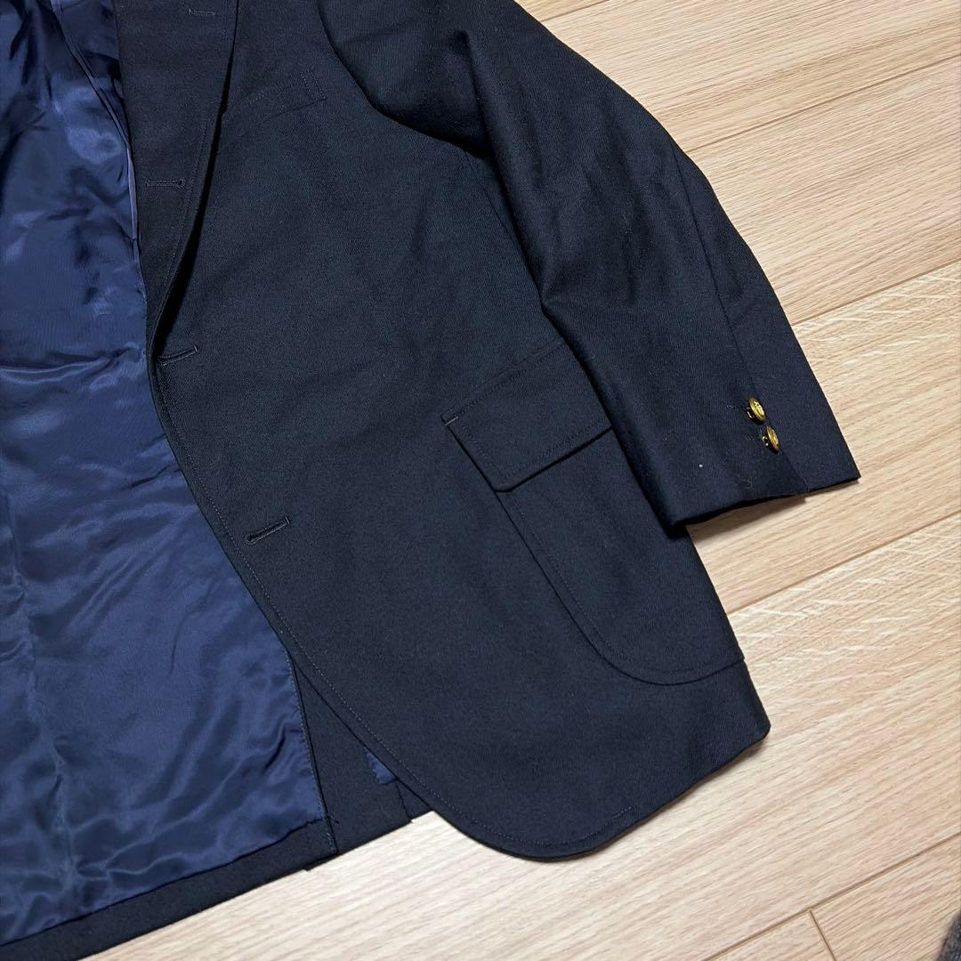 【美品】J.PRESS 紺ブレザー ペピンメリノウール 3B 金ボタン 羊毛
