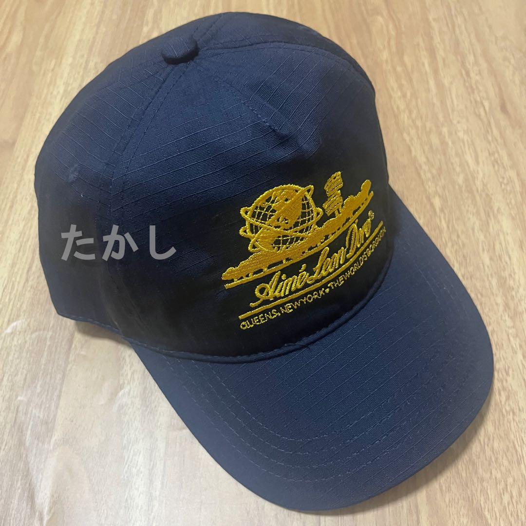 AIME Leon DORE ネイビー 刺繍ロゴ ベースボールキャップ