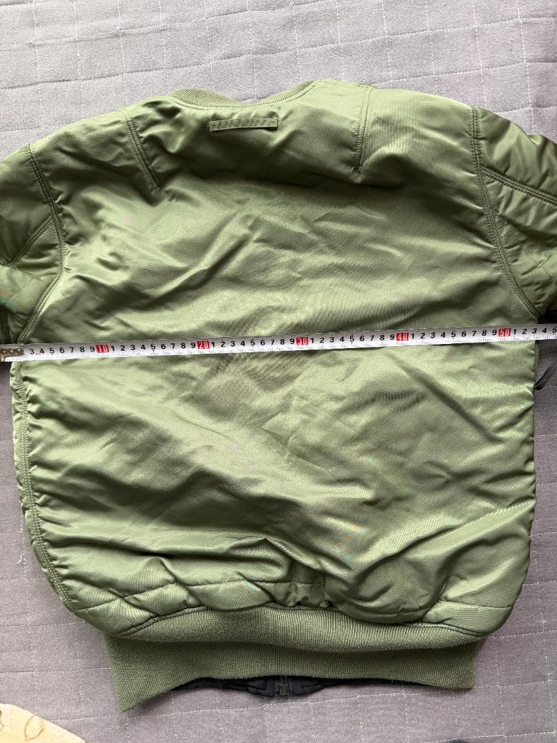 ✨リバーシブル✨美品 (M) ALPHA MA-1 黒×緑 フライトジャケット