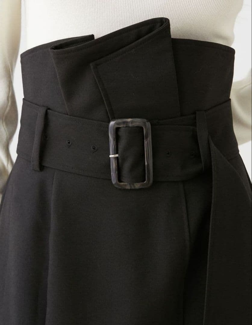 【美品】ベルテッドマーメイドスカート SNIDEL 0 BLK 黒