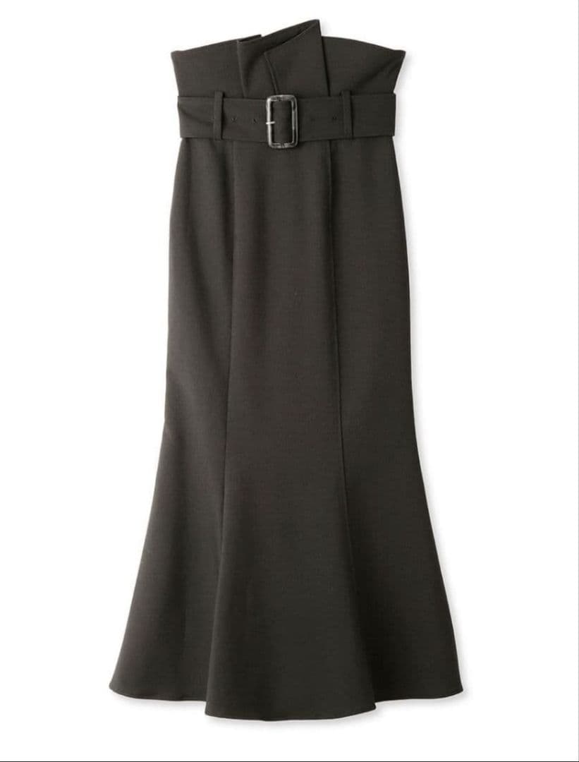 【美品】ベルテッドマーメイドスカート SNIDEL 0 BLK 黒
