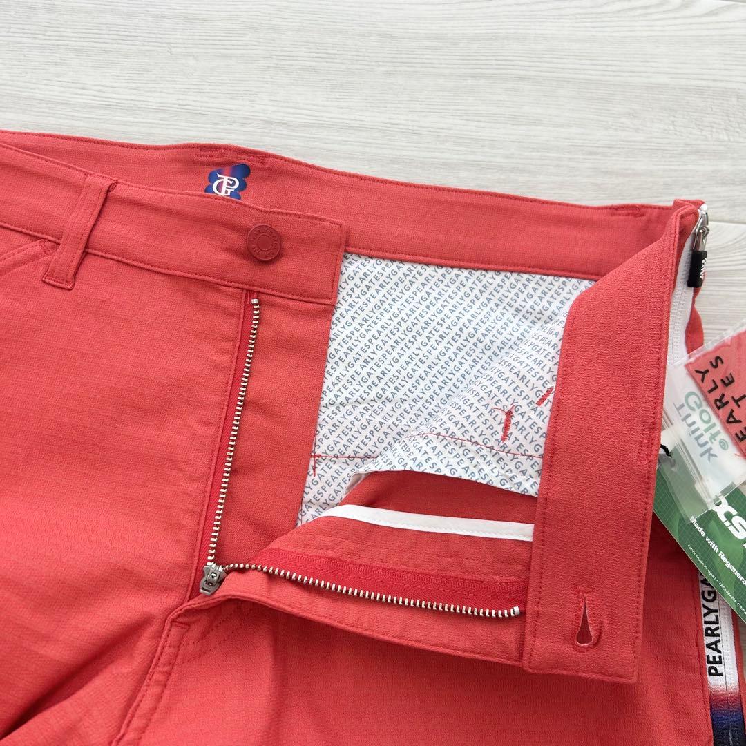 新品　パーリーゲイツ　パンツ　ストレッチ　春夏用　オレンジ　サイズ6