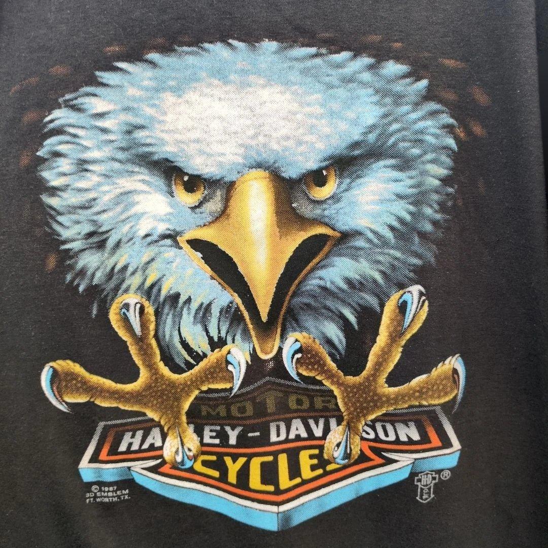 80's Harley-Davidson Tシャツ ブラックＬ