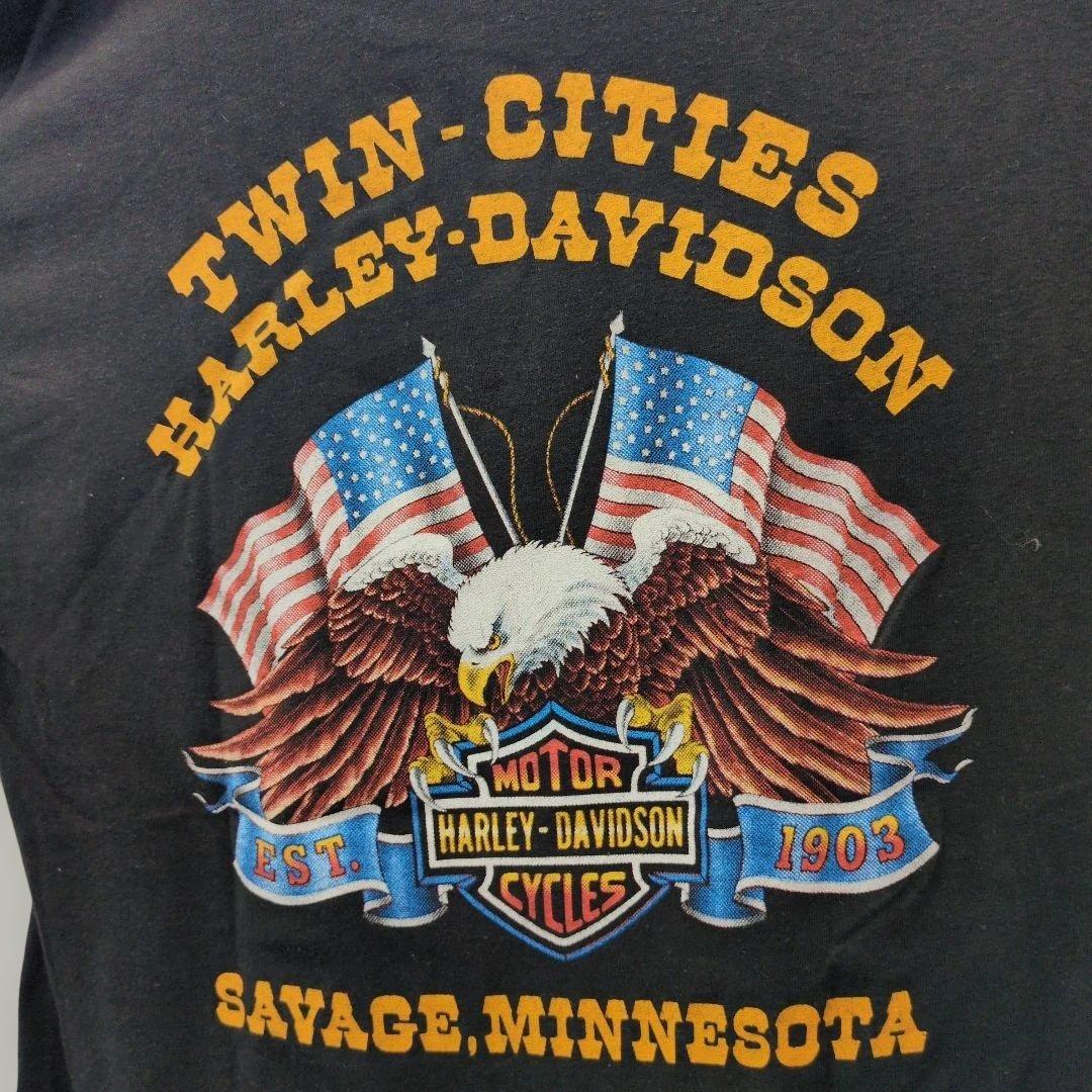 80's Harley-Davidson Tシャツ ブラックＬ