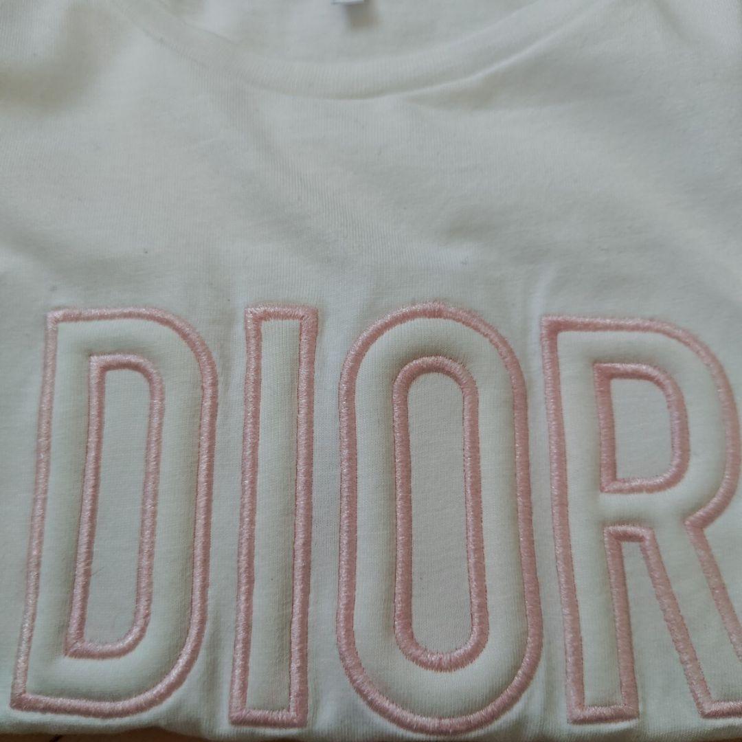 ディオールDIOR ロゴTシャツ13 キッズ大人XS程度試着のみ保管品