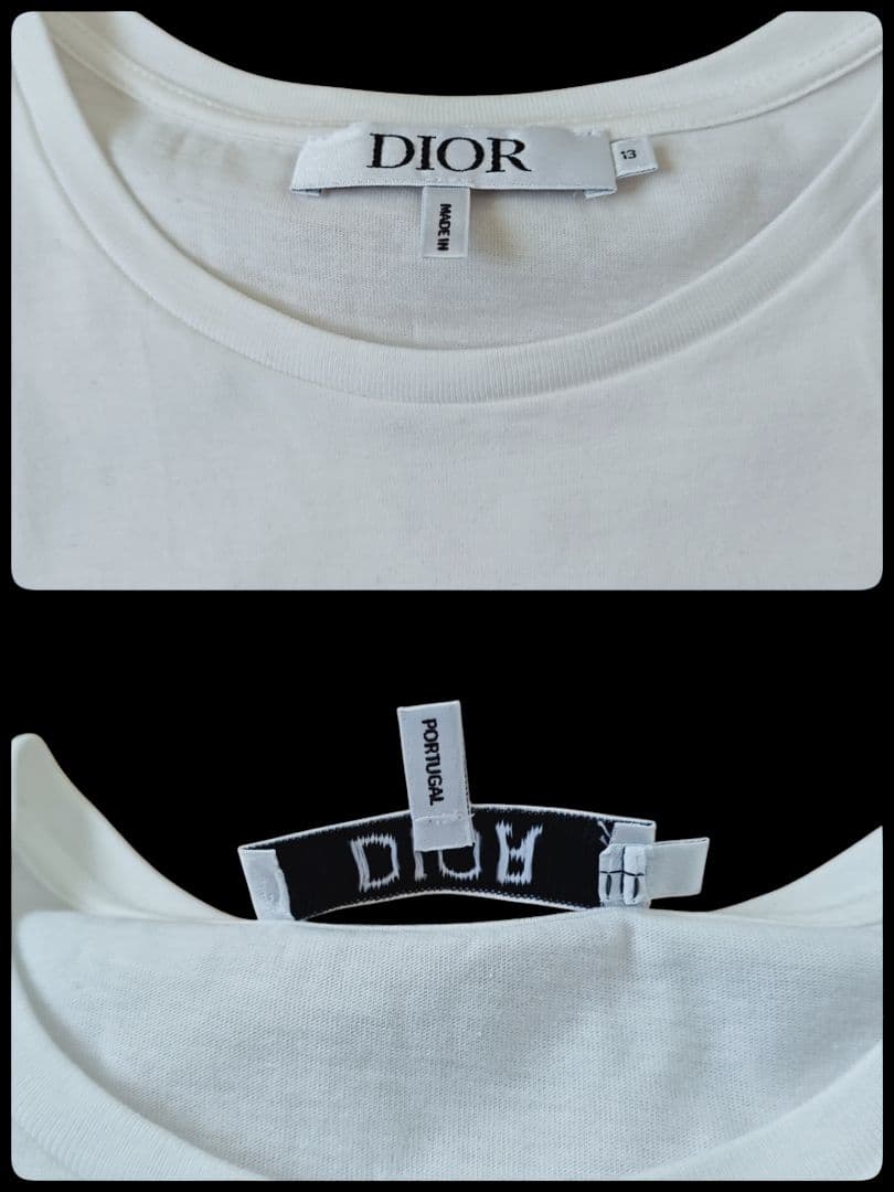 ディオールDIOR ロゴTシャツ13 キッズ大人XS程度試着のみ保管品