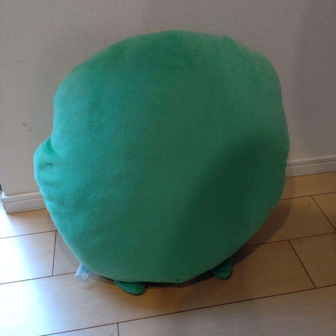マエスケBIG顔付き緑色まん丸ぬいぐるみ