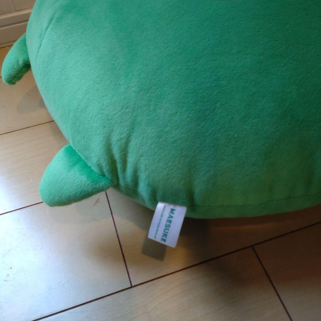 マエスケBIG顔付き緑色まん丸ぬいぐるみ