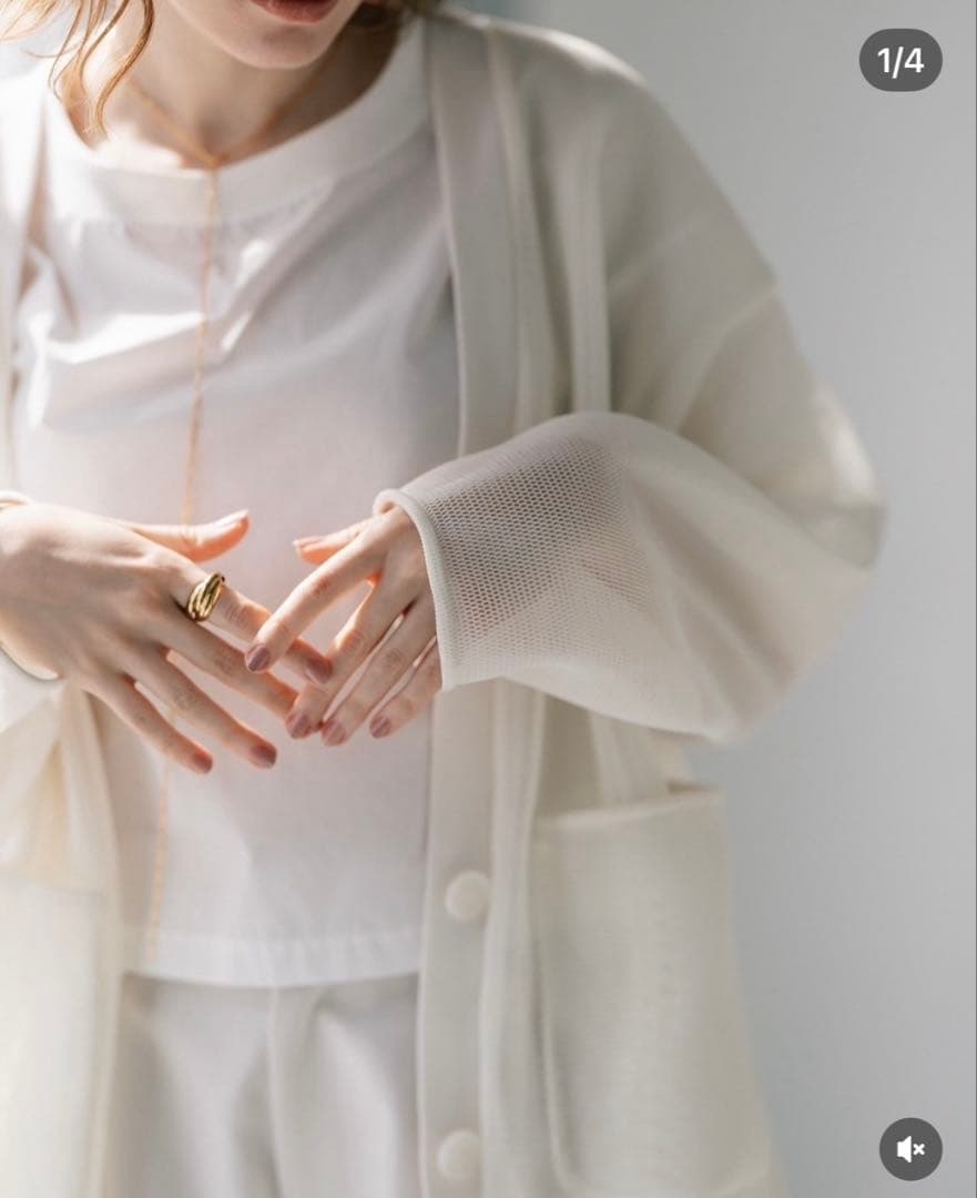 Y*O様 Pois double mesh cardigan