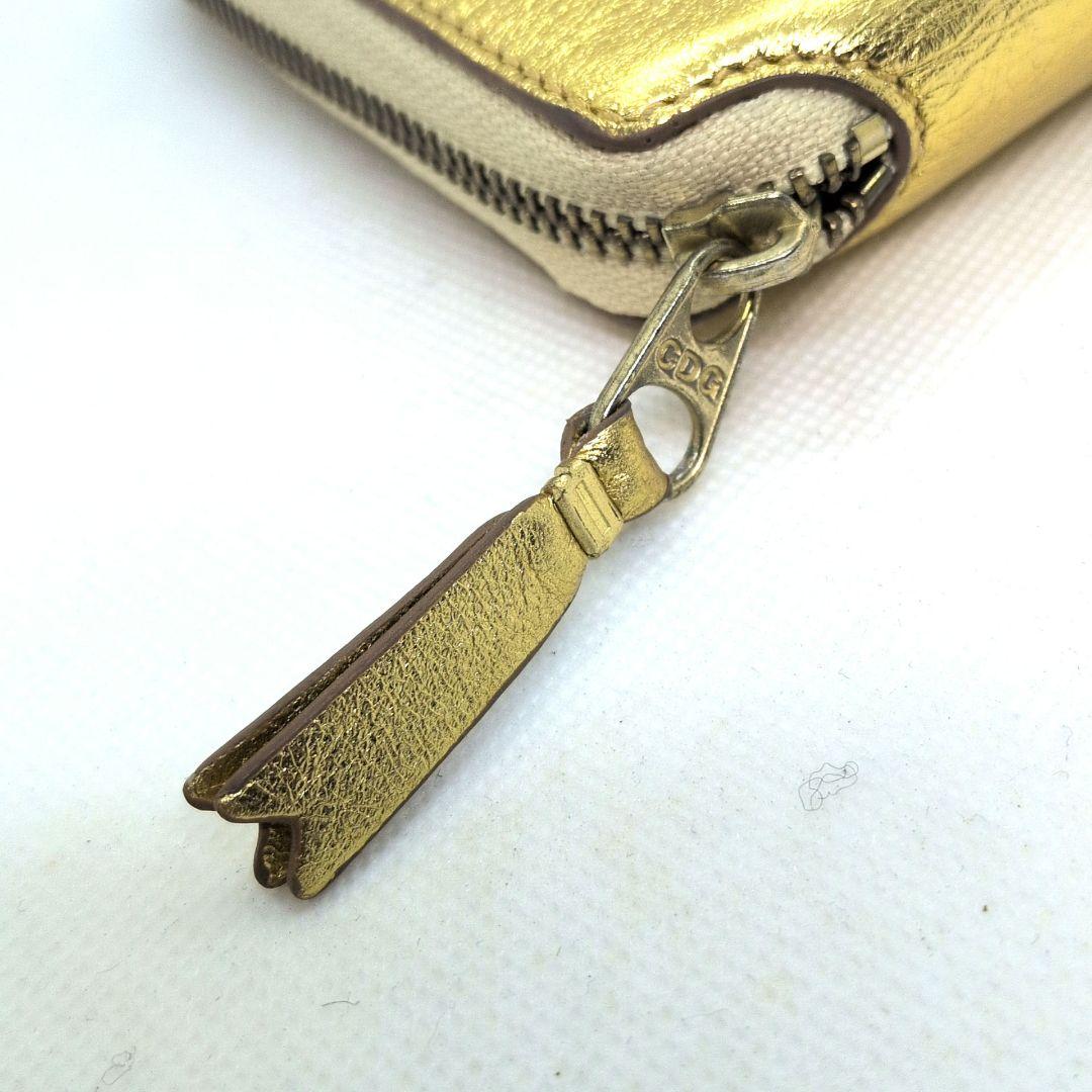 【現行 極美品 箱付 金運◎】コムデギャルソン　ラウンドジップ　二つ折り財布