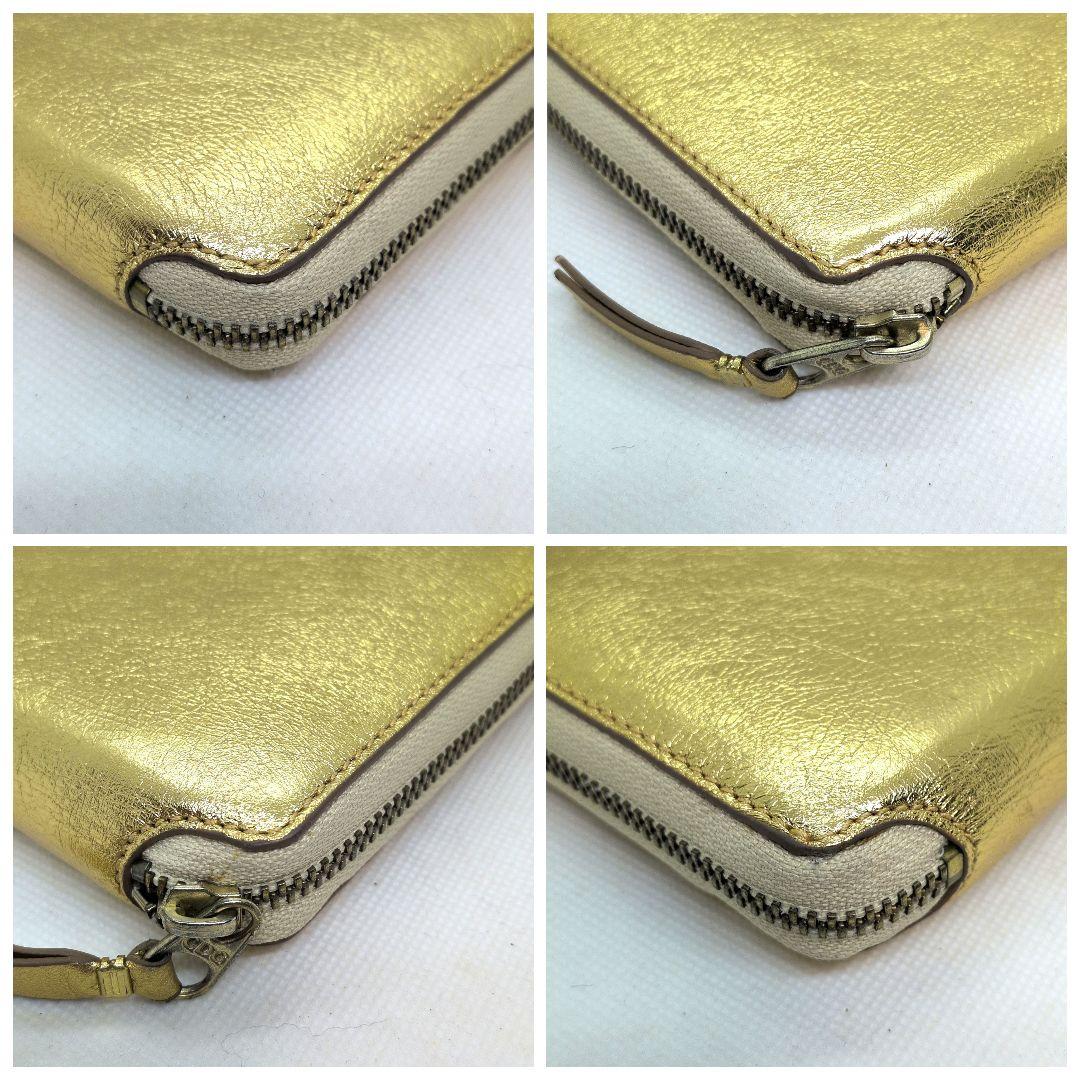 【現行 極美品 箱付 金運◎】コムデギャルソン　ラウンドジップ　二つ折り財布