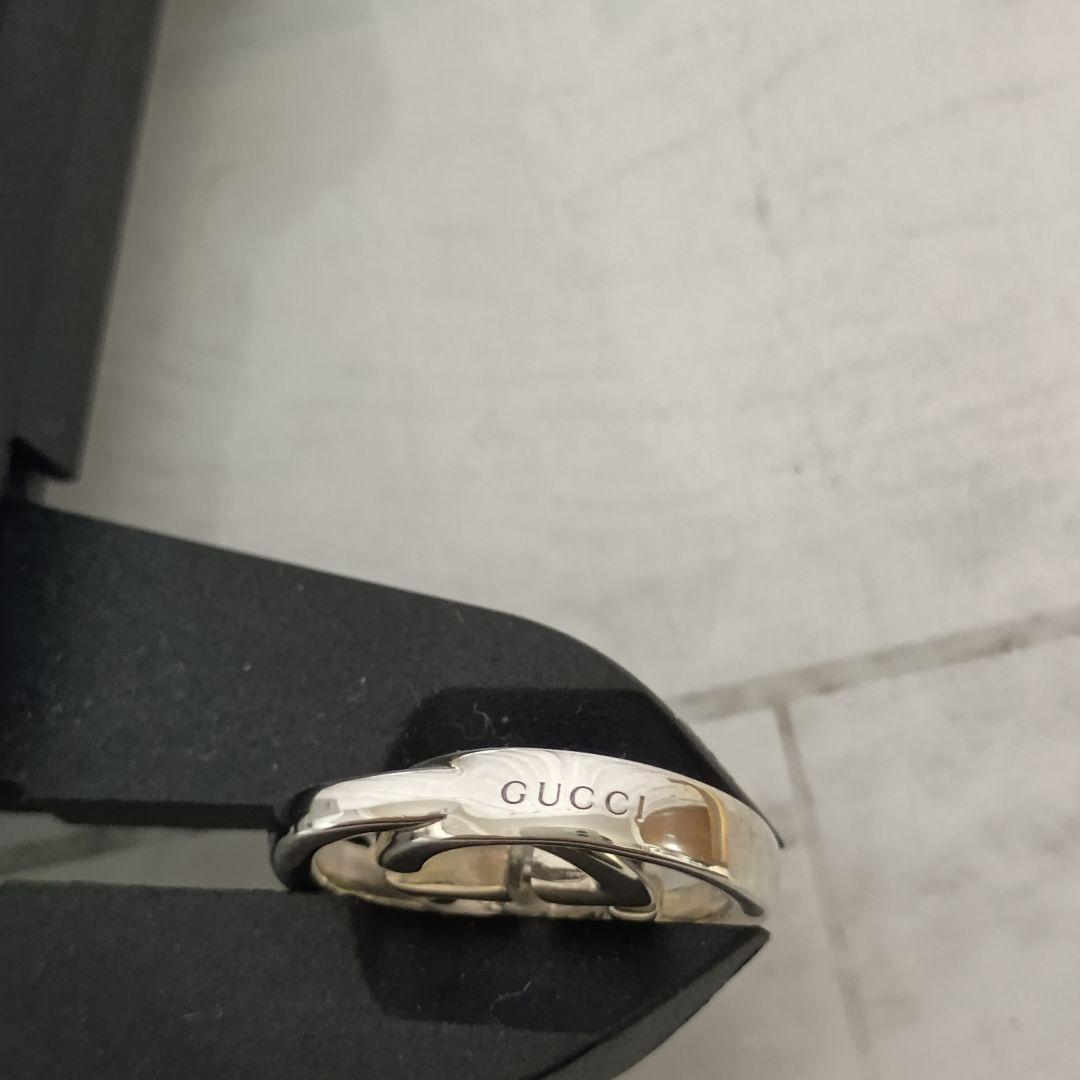 【美品】GUCCI ダブルGロゴ ネックレス 50cm SILVER925