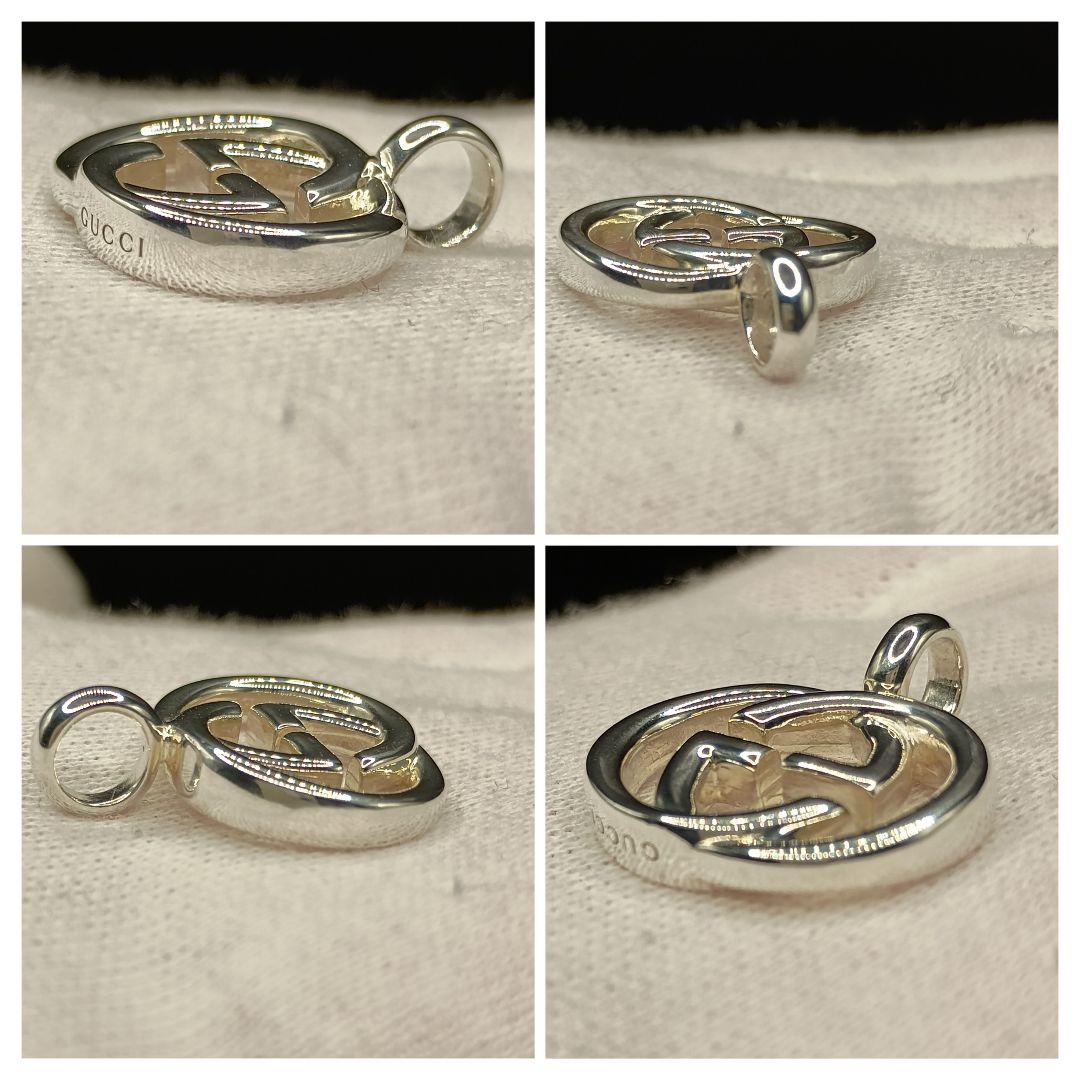 【美品】GUCCI ダブルGロゴ ネックレス 50cm SILVER925