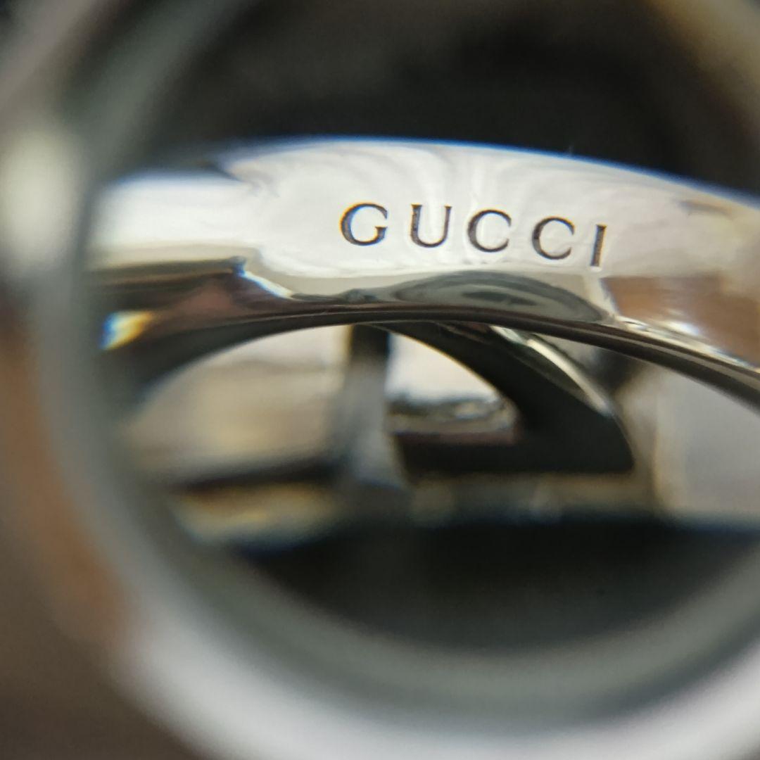 【美品】GUCCI ダブルGロゴ ネックレス 50cm SILVER925