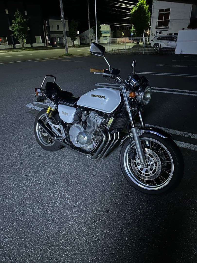 HONDA バイク シート 黒 ストライプデザイン NC36 cb400four