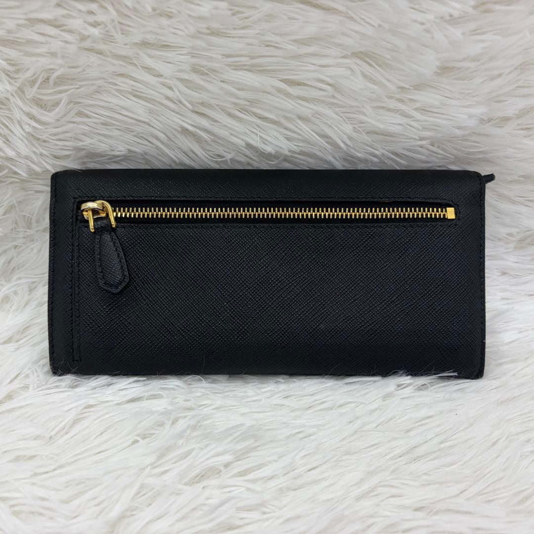RFID搭載/未使用級✨️プラダ 長財布 折り財布 サフィアーノ レザー 黒