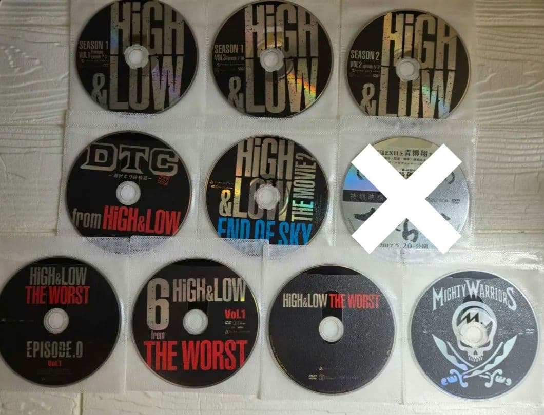 HiGH&LOW 　ハイ&ロー　シリーズ　DVD 全18巻セット