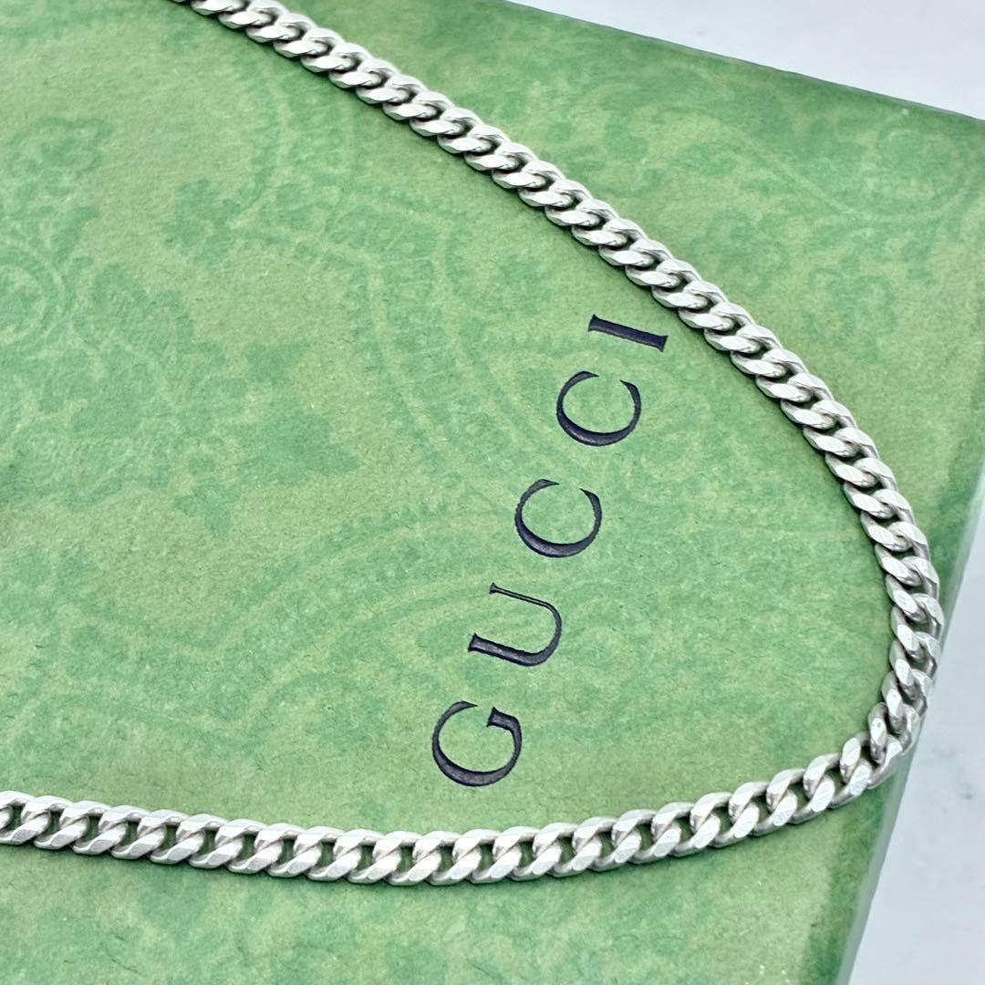 【50cm・幅3mm】GUCCI　グッチ　喜平チェーンのみ　ネックレス　美品