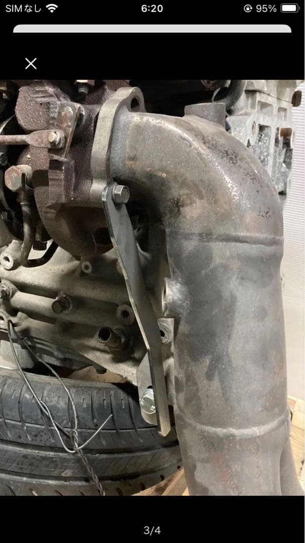 効果絶大　エキマニ割れ防止ステー　sr20det s13 s14 s15