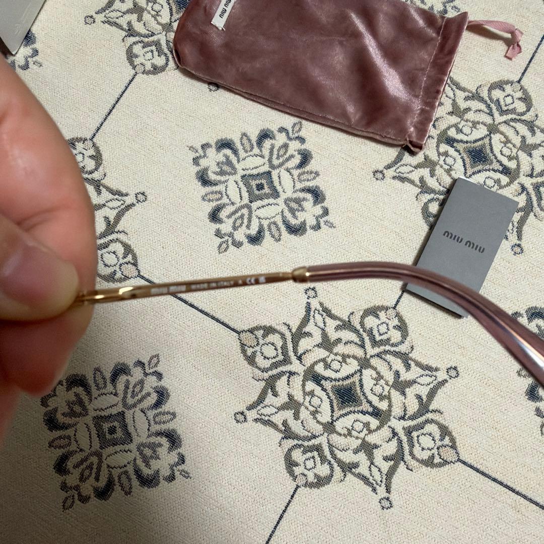 Miu Miu サングラス ピンクレンズ ゴールドフレーム