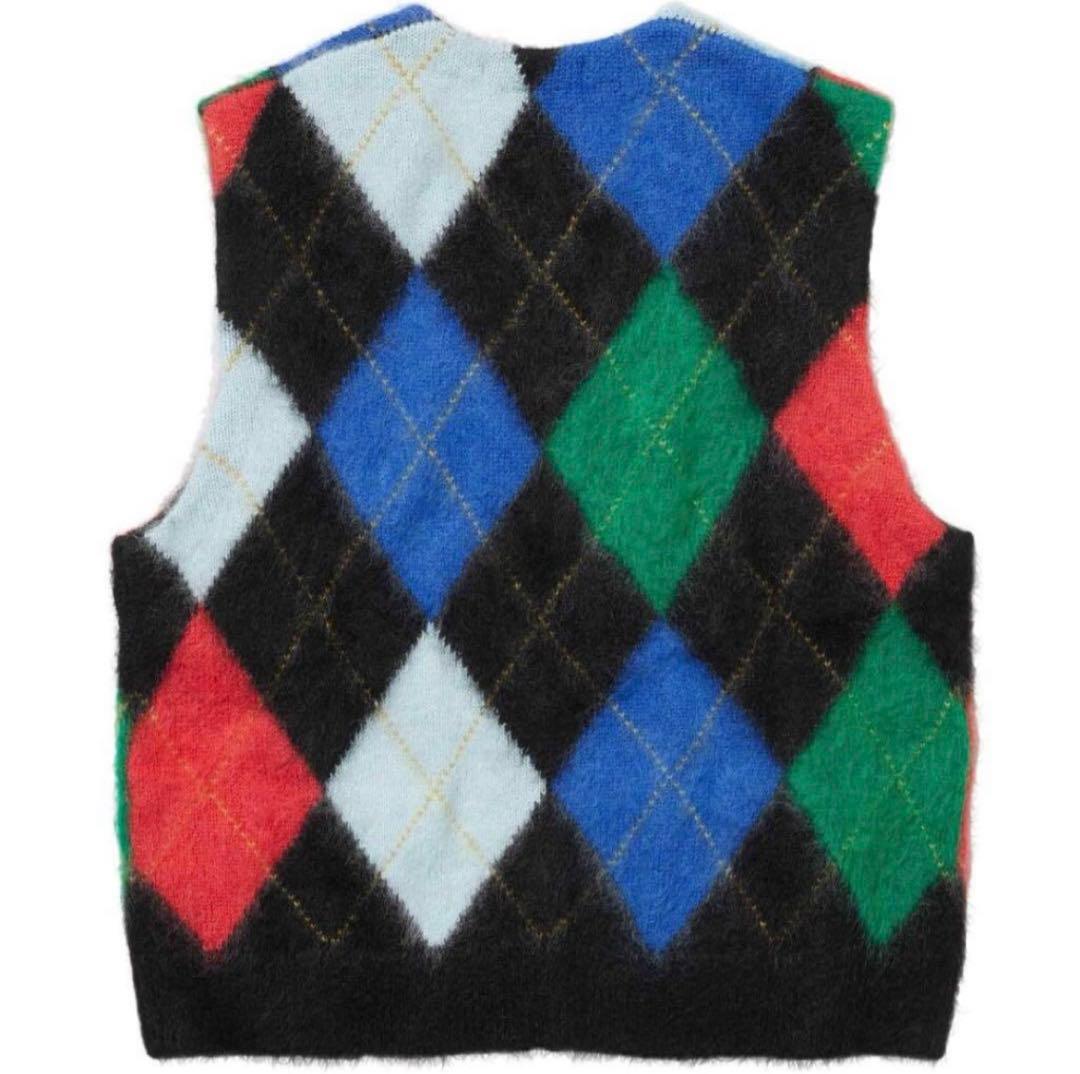 トップス Supreme Brushed Argyle Zip Up Vest Lsize