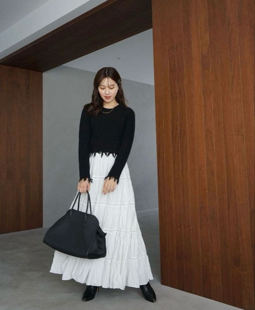 スカート laubeblanc cotton tierad skirt