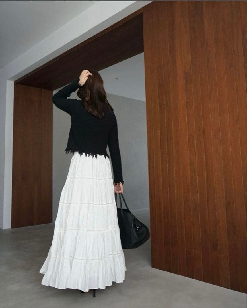 スカート laubeblanc cotton tierad skirt