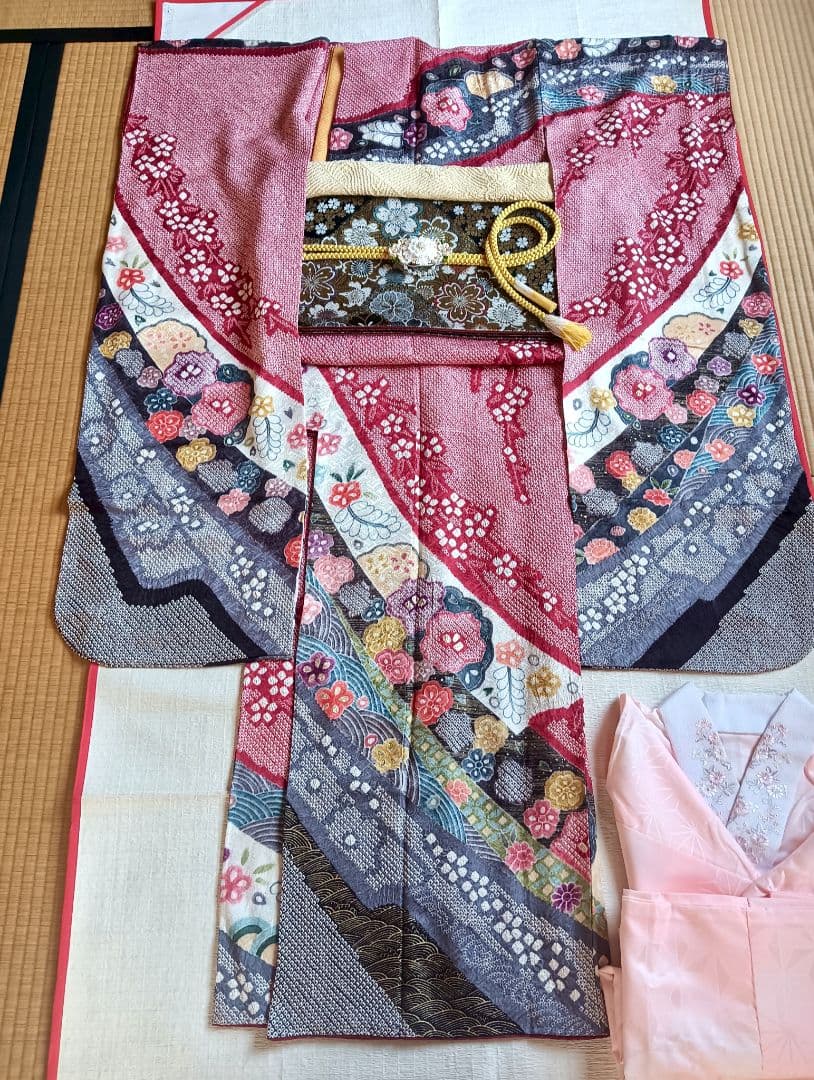 豪華本絞り 優しいお嬢様色　金彩友禅　振袖フルセット　美品　丈166 裄67.5