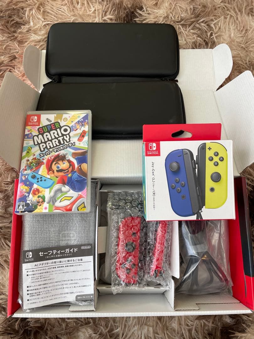【初期型】 Nintendo Switch 本体Joy-Con x4 マリパ付き