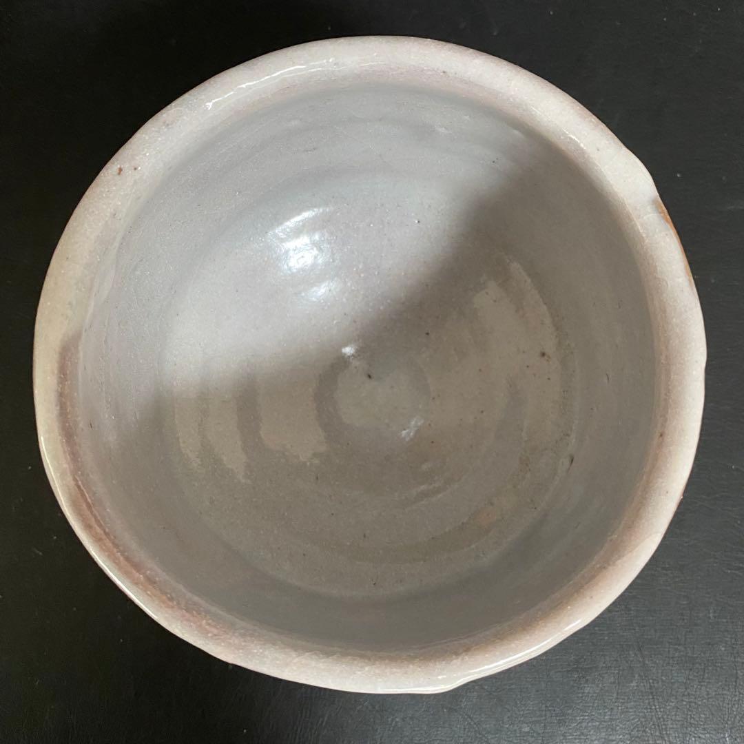 藤原恭助　絵志野茶碗　備前志野　抹茶椀　茶道具　共箱　共布　茶盃/茶杯/骨董
