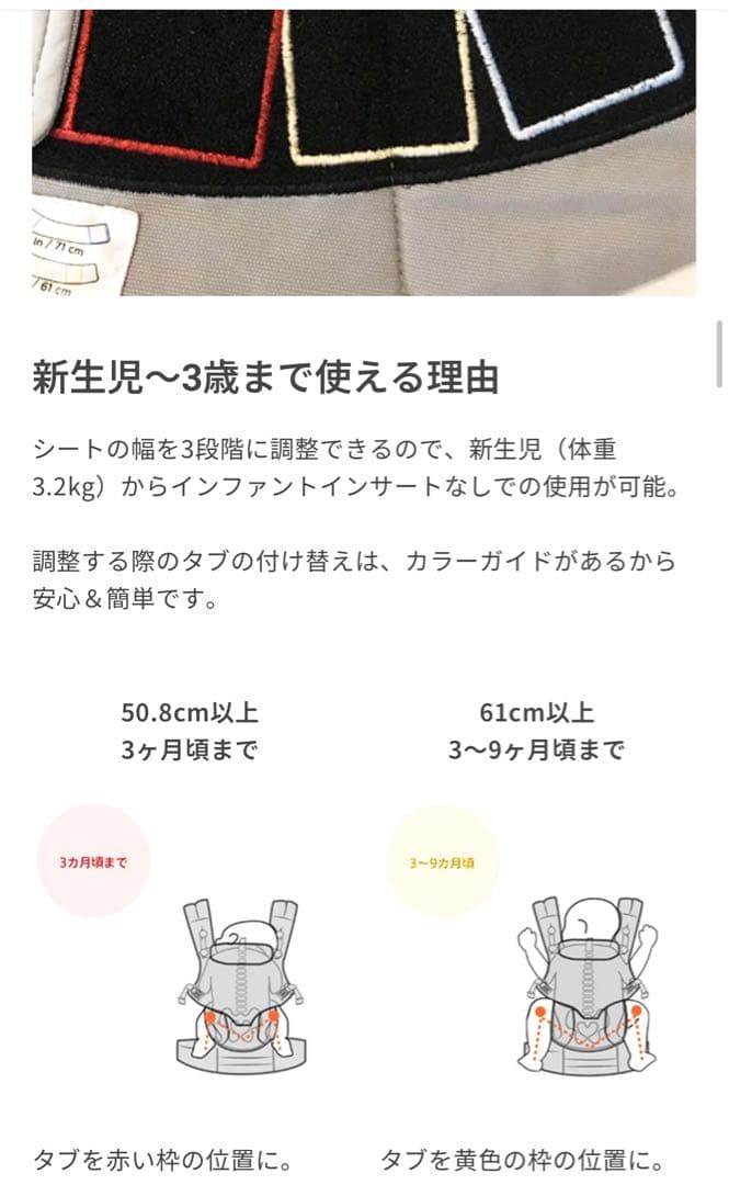 未使用　タグ付き　エルゴベビー　オムニブリーズ　ブラック