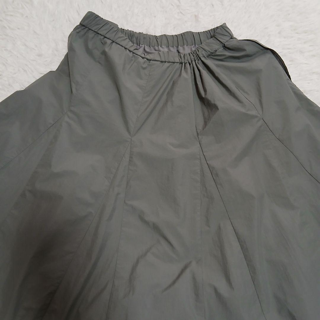 【23区】25SS 撥水加工/洗える ナイロンコットンタフタ フレア スカート