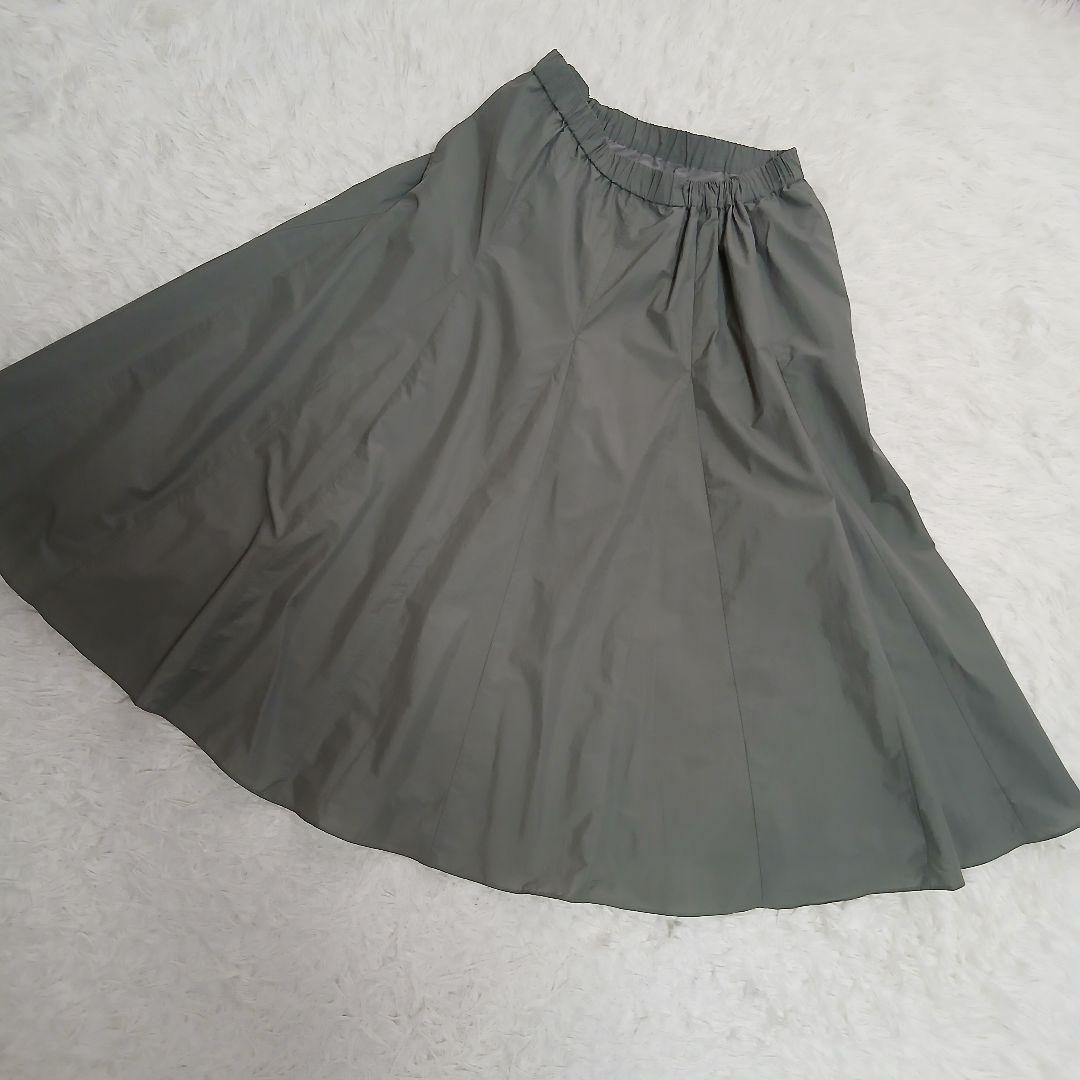 【23区】25SS 撥水加工/洗える ナイロンコットンタフタ フレア スカート