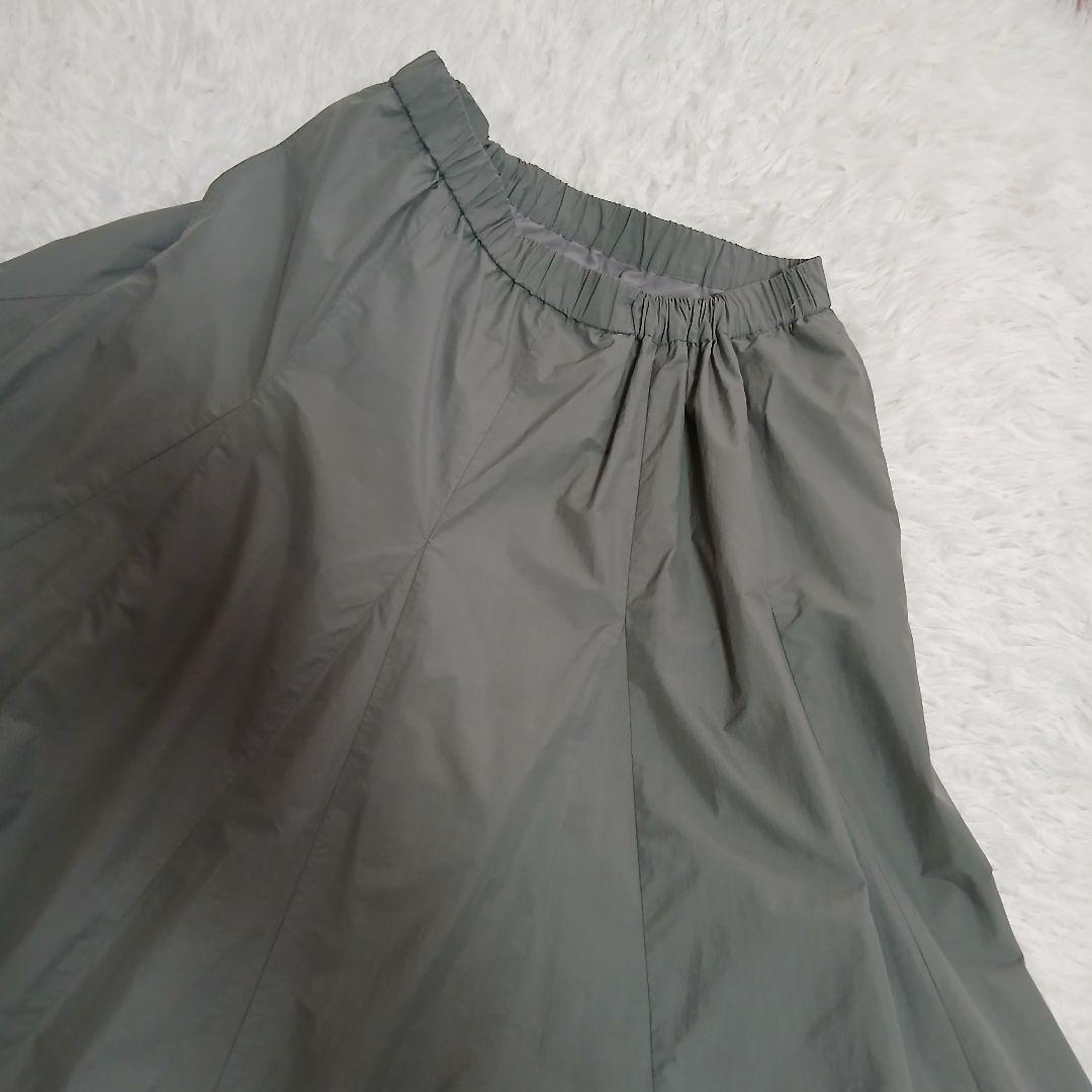 【23区】25SS 撥水加工/洗える ナイロンコットンタフタ フレア スカート