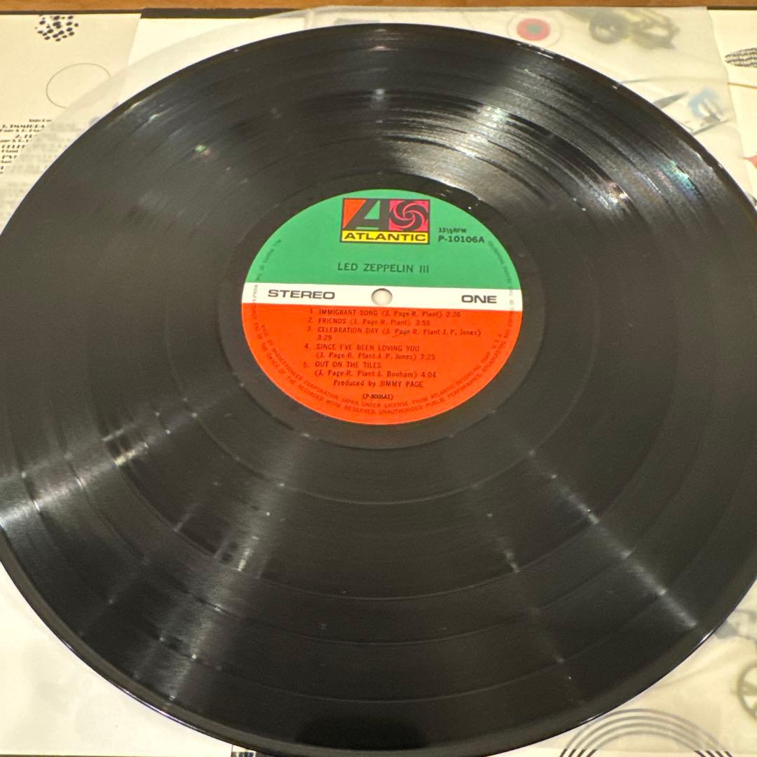 レコード LED ZEPPELIN Ⅲ P-10106A 日本盤 ポスター付