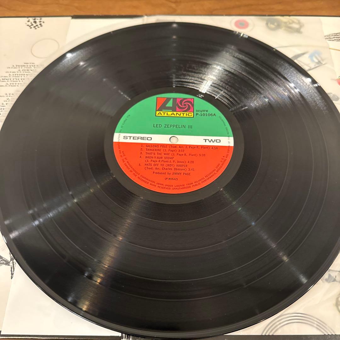 レコード LED ZEPPELIN Ⅲ P-10106A 日本盤 ポスター付