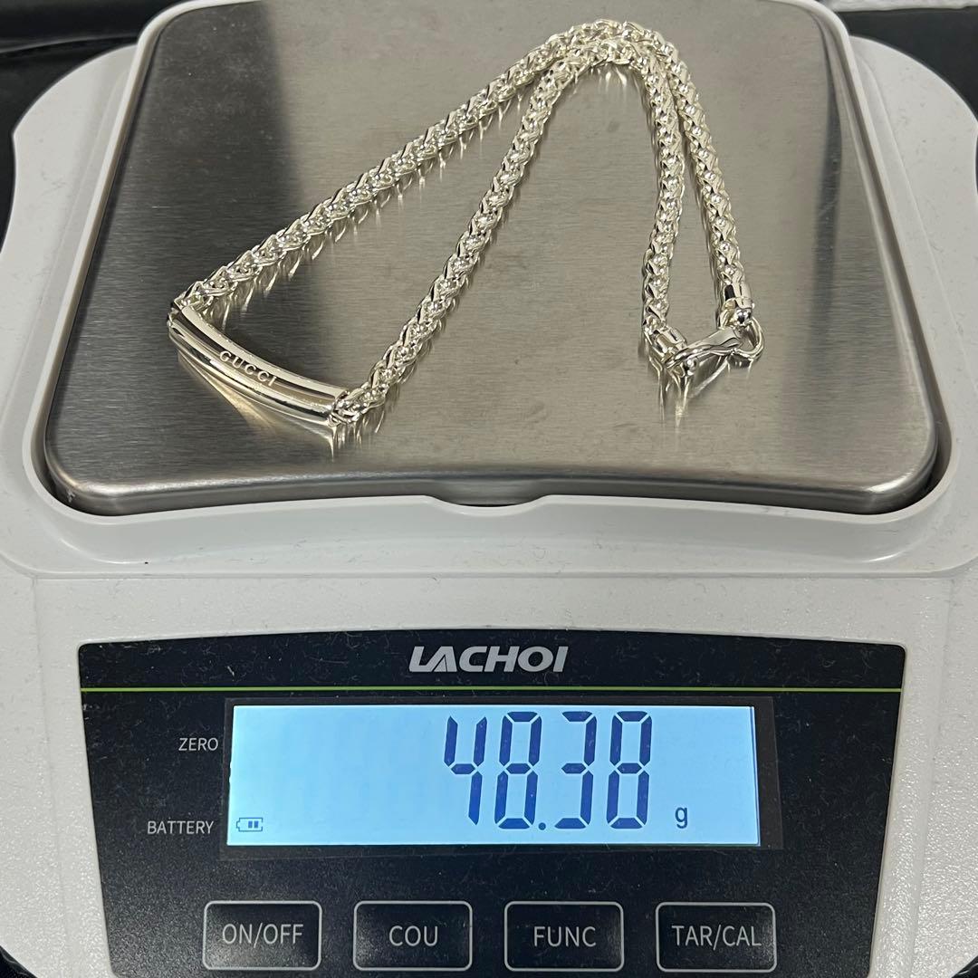 グッチ GUCCI 編み込みチェーン ネックレス AG925 希少