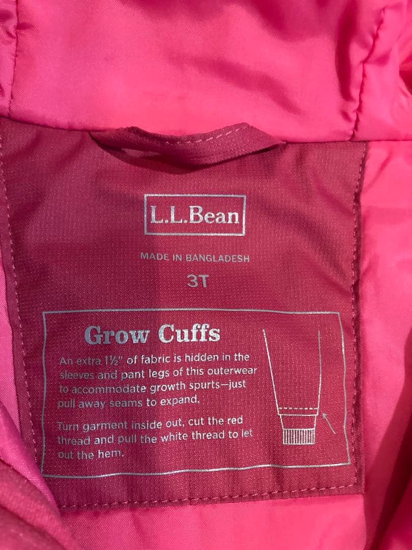 L.L.Bean キッズ　スノーウェア 3T ピンク　コールドバスター　つなぎ