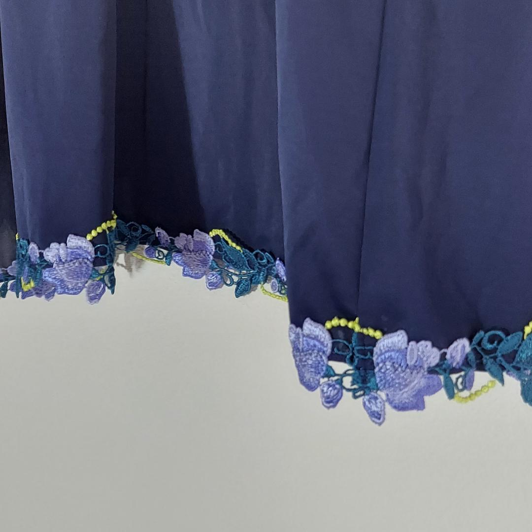 サルート（M-80） スリップ　キャミソール　インナー　日本製　レース　花刺繍