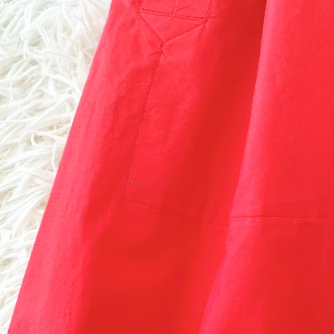 イヴサンローラン YSL✨ステンカラーコート ベルト エポレット レッド M