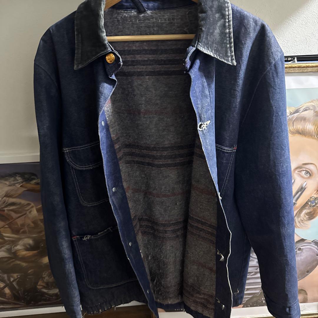 ジャケット・アウター 60s Unknown Denim Coverall BlancketLiner